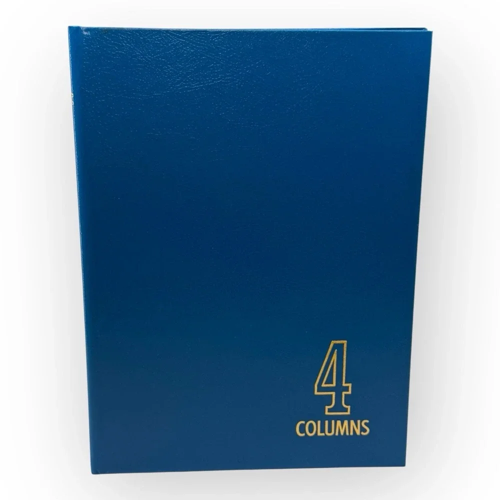 National 4 Column #56-404 Ledger Record Book NOS Blue Accounting 80 page Vintage